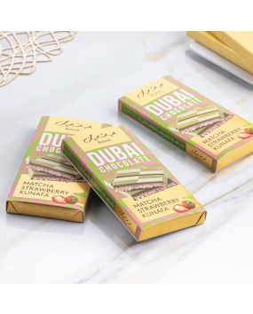Dubai Chocolate Bar - Matcha Strawberry Kunafa 120g
